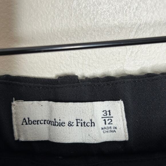 ABERCROMBIE & FITCH Sloane Tailored Wide Leg Pant Black Sz 31/12 {X52} - Picture 6 of 7